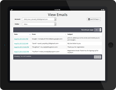 Cell Phone Monitoring: View Emails