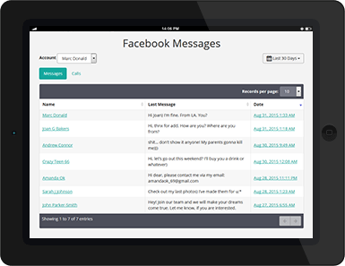 Cell Phone Monitoring: Facebook Messages